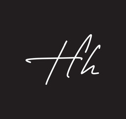 Alphabet Signature Style Letter Handwritten Calligraphy