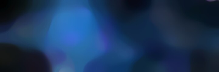 blurred bokeh horizontal background with very dark blue, steel blue and dark slate blue colors and free text space