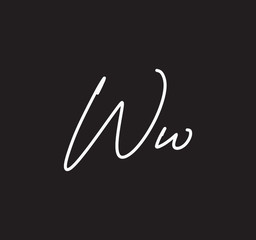 Alphabet Signature Style Letter Handwritten Calligraphy