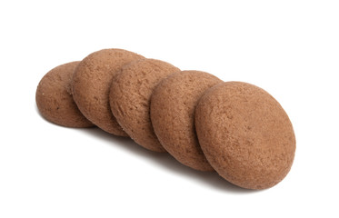 cookies with chocolate cream isolated