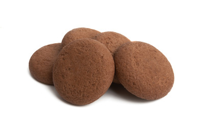 cookies with chocolate cream isolated
