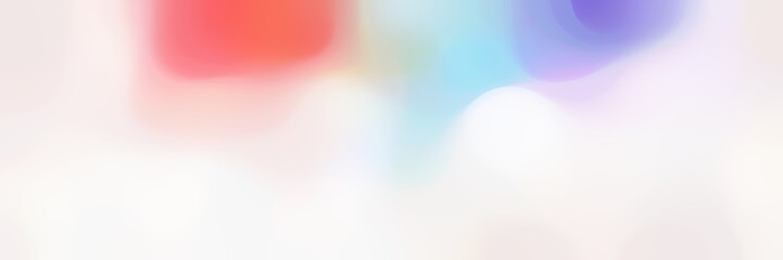 soft blurred horizontal background with white smoke, salmon and light blue colors and free text space