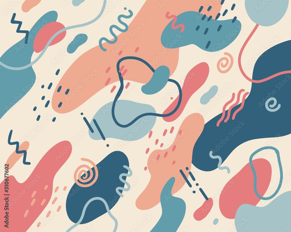 Aufkleber unique design & colorful memphis pattern for background