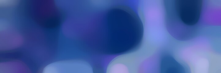 blurred bokeh horizontal background with dark slate blue, medium purple and steel blue colors and space for text