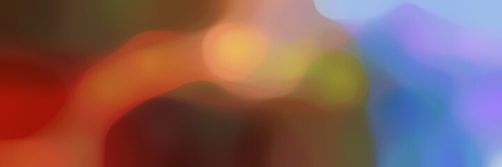blurred bokeh horizontal background with corn flower blue, old mauve and peru colors and free text space