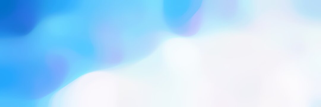 blurred bokeh horizontal background with lavender, corn flower blue and light sky blue colors and free text space
