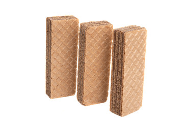 chocolate waffles isolated