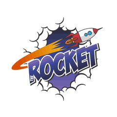 rocket ship space travel vector art illustration