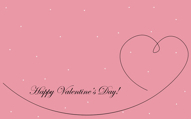 Heart background valentine day, vector illustration