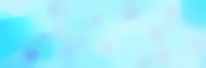 blurred horizontal background with pale turquoise, turquoise and light sky blue colors and space for text or image