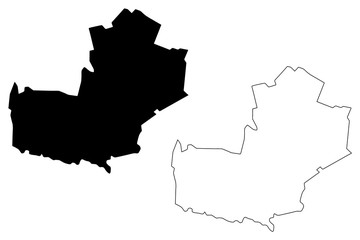 Telenesti District (Republic of Moldova, Administrative divisions of Moldova) map vector illustration, scribble sketch Telenesti map