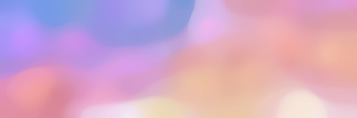 blurred bokeh horizontal background with pastel magenta, light pastel purple and antique white colors and free text space