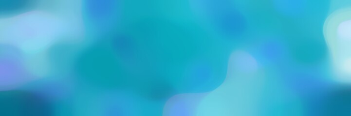 soft blurred horizontal background with light sea green, baby blue and sky blue colors and free text space