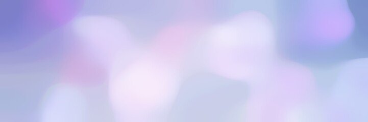 blurred bokeh horizontal background with lavender blue, light pastel purple and lavender colors and space for text