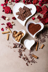 Saint valentine's day ceramic plates