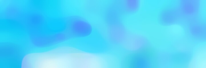 soft blurred horizontal background with turquoise, deep sky blue and pale turquoise colors and space for text