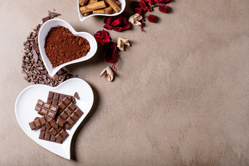 Saint valentine's day ceramic plates