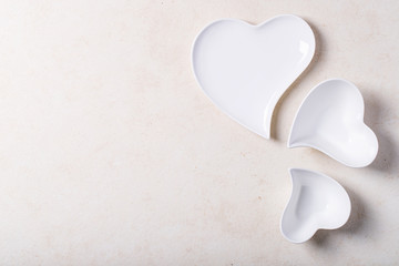 Saint valentine's day ceramic plates