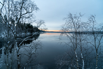 lake in winter