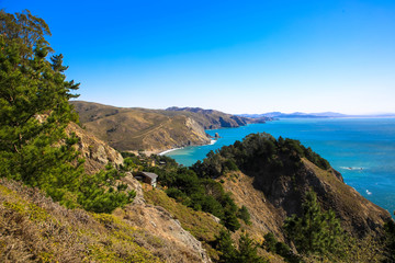 Fototapeta na wymiar Golden Gate National Recreation Area, Pacific Ocean