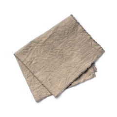 Single folded rustic linen napkin