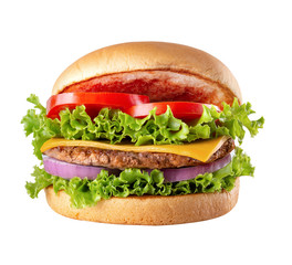 hamburger isolated on white background