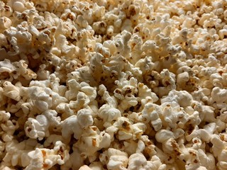 Delicious Salty Popcorn for Background or Texture