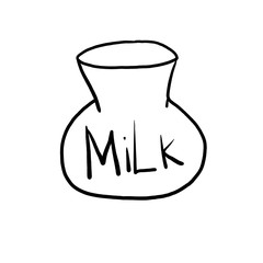 illustration of bottle and glass