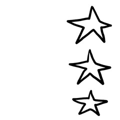 star and star on white background