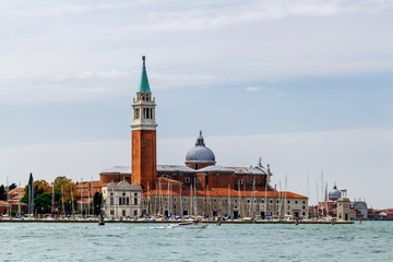 View of the monastery San Giorgio Maggiore, Venice, Italia.