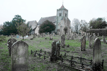 An English church and grave yard