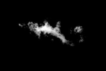 White cloud with black background