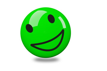 Single colored smiley face, 3D illustration