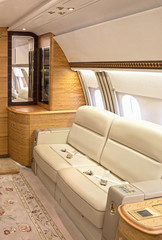 Intérieur de jet privé