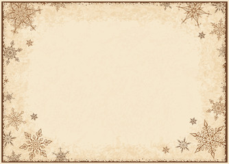 Vector illustration of Old-Styled Christmas Winter New Year Card Frame