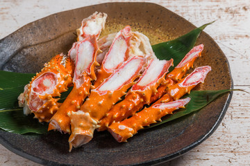 たらばがにの料理　Delicious king crab dishes