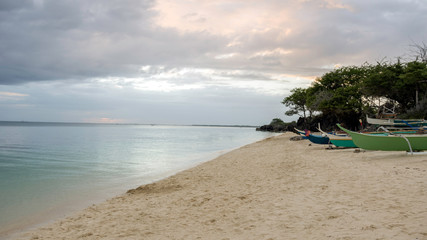 Fototapeta na wymiar Paradise beach (Sandira beach), Bantayan island, North Cebu, Philippines