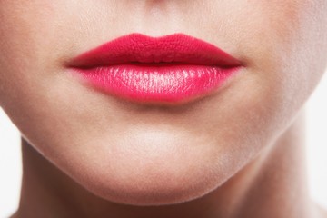 Fototapeta premium Woman Wearing Pink Lipstick