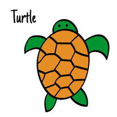 Sea animal. Card. Doodle vector