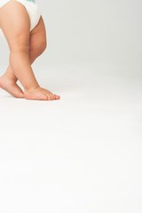 Baby Walking On White Background