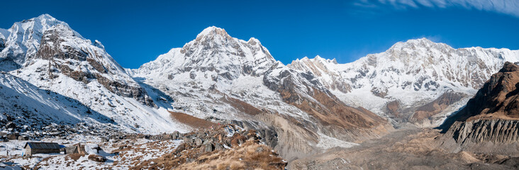 annapurna range in nepal panorama