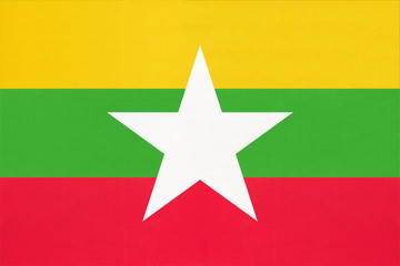 Myanmar National Fabric Flag Textile