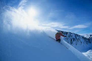 Skier On Mountain Slope