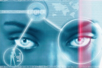 Woman With Superimposed Graphics