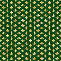 Fleur De Lis Seamless Pattern - Foil repeating pattern design on lightly textured background