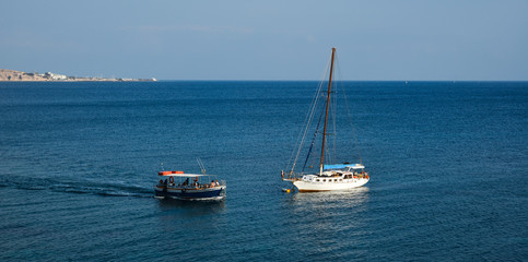 Beautiful seascape on Santorini island