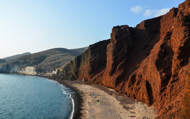 Red beach on Santorini island, Greece
