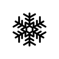 Black white Snowflakes icon vector