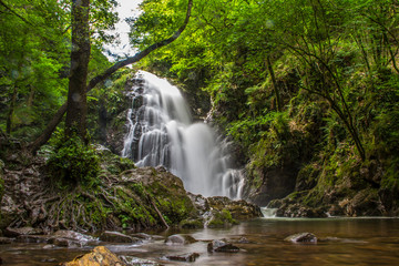 The beautiful waterfall of Xorroxin in the north of Navarra
