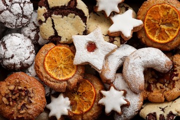 Assorted homemade Christmas cookies 